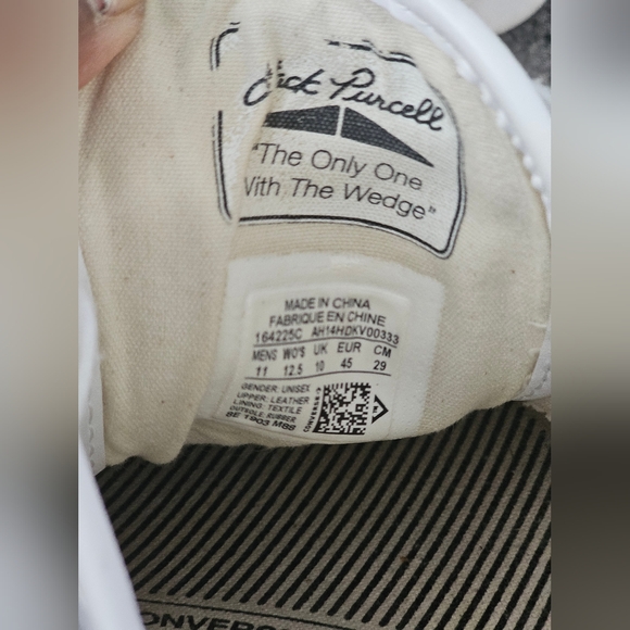 Jack Purell Converse White Leather Sneakers - Picture 7 of 8